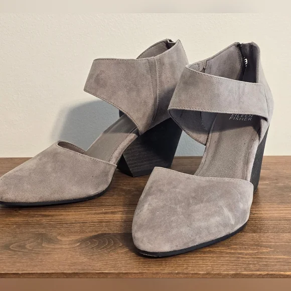 Eileen Fisher Suede Mina Wedge Heels Garnett Hill Women's Size 9 - Picture 3 of 8